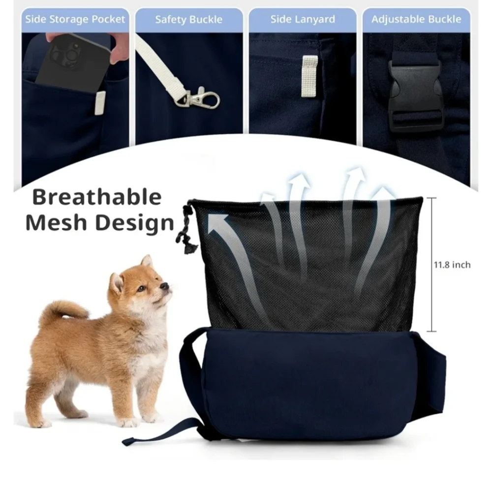 Dog Sling Carrier for Small Dogs and Cats Lightweight Collapsible Pet Travel Bag